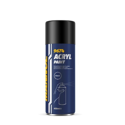 MANNOL Acryl Paint Black 400ml 9674 صورة المنتج 2