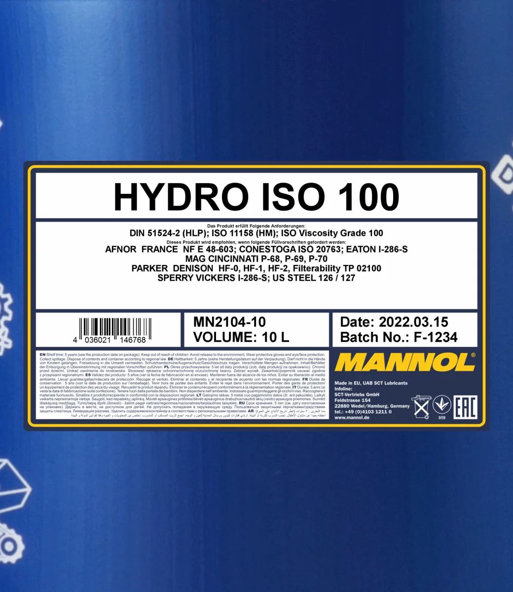 MANNOL Hydro ISO 100 2104 10L product image 2