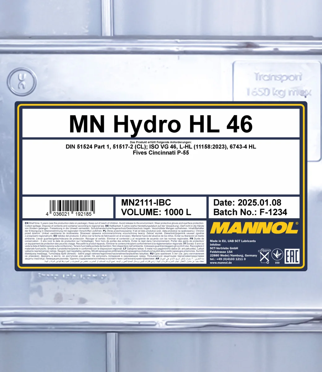 MANNOL Hydro HL ISO 46 2111 مصنوعات تصویر 2