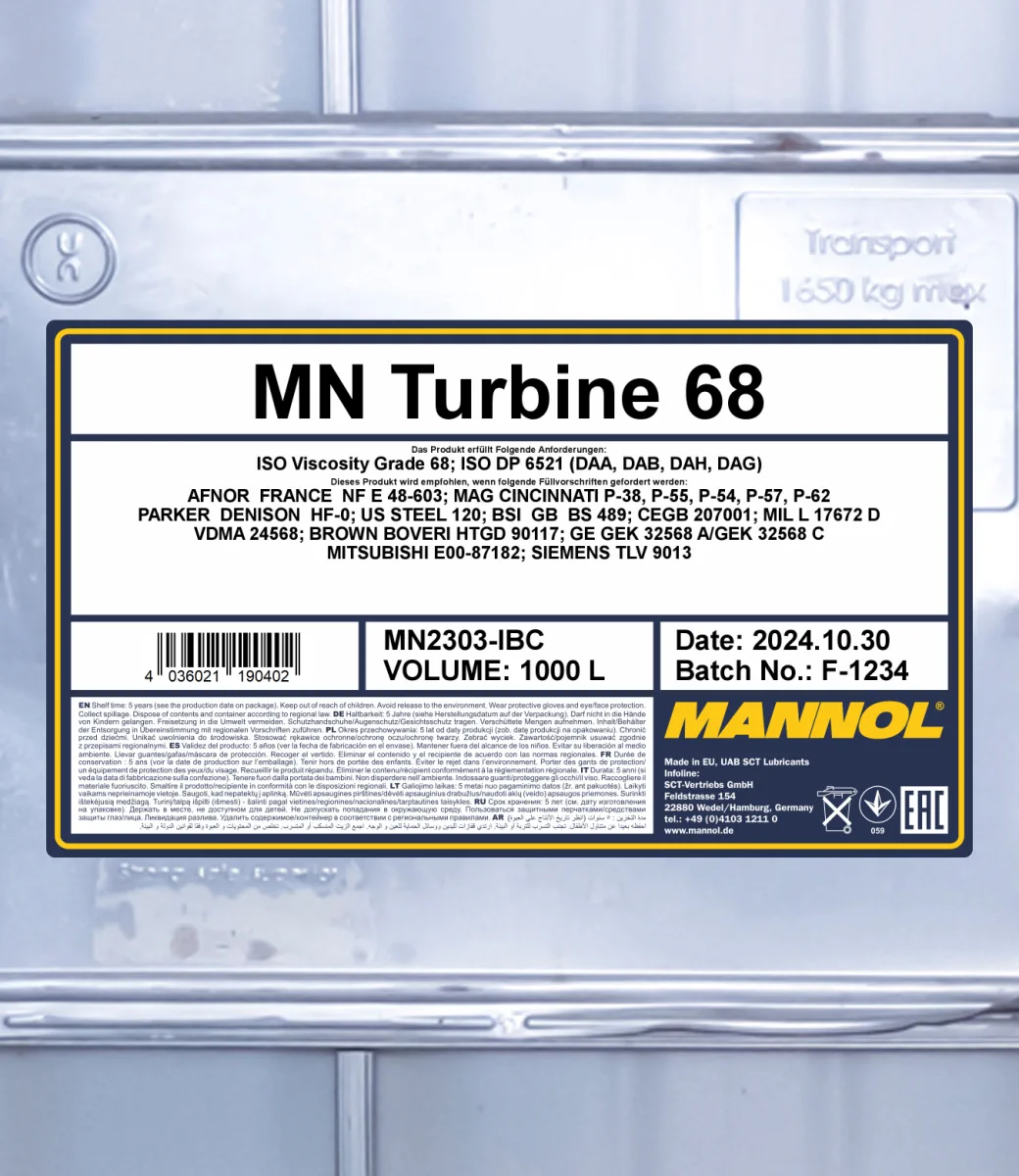 MANNOL Turbine 68 2303 1000L product image 2