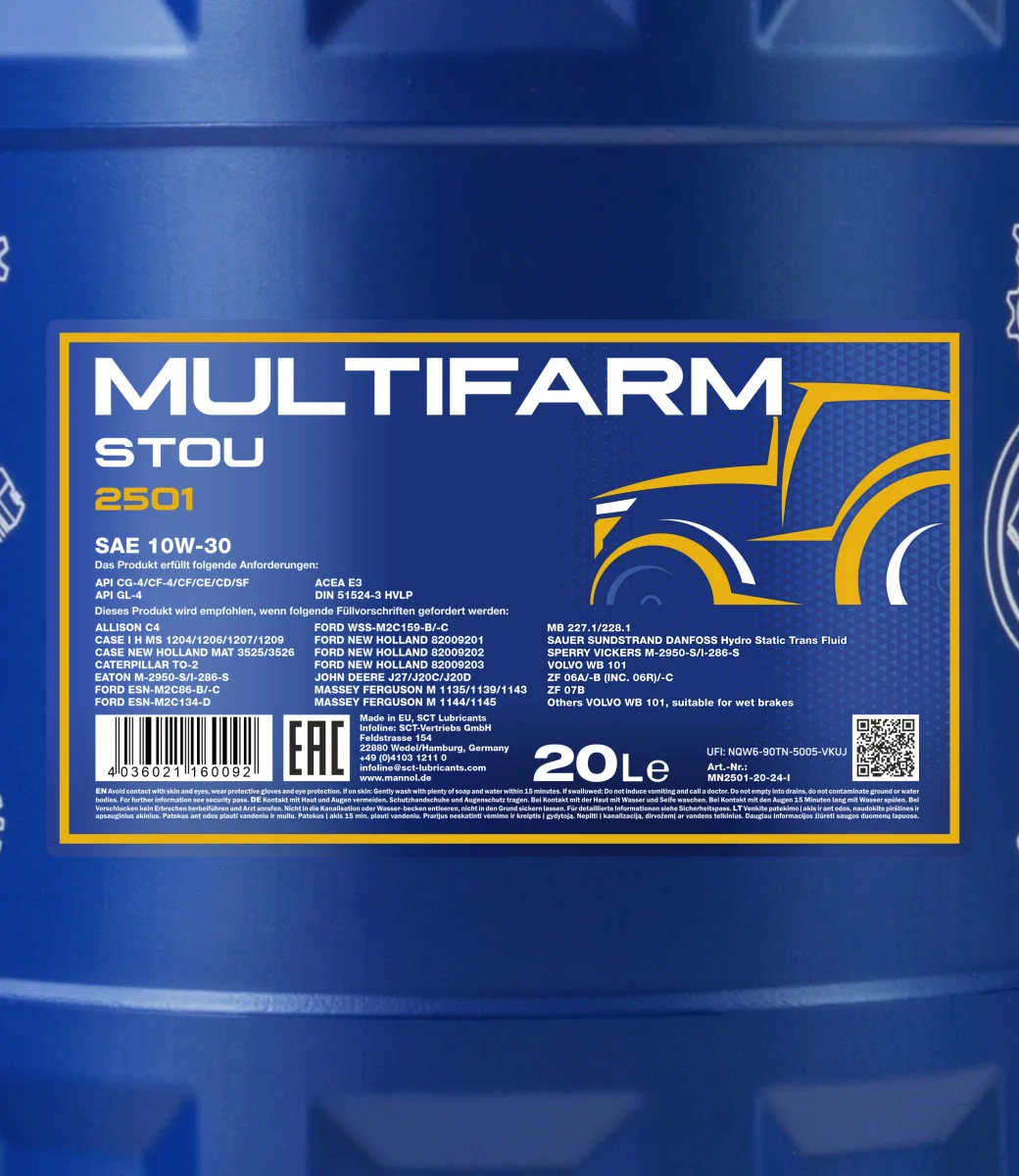 MANNOL Multifarm STOU 10W-30 2501 20L product image 2