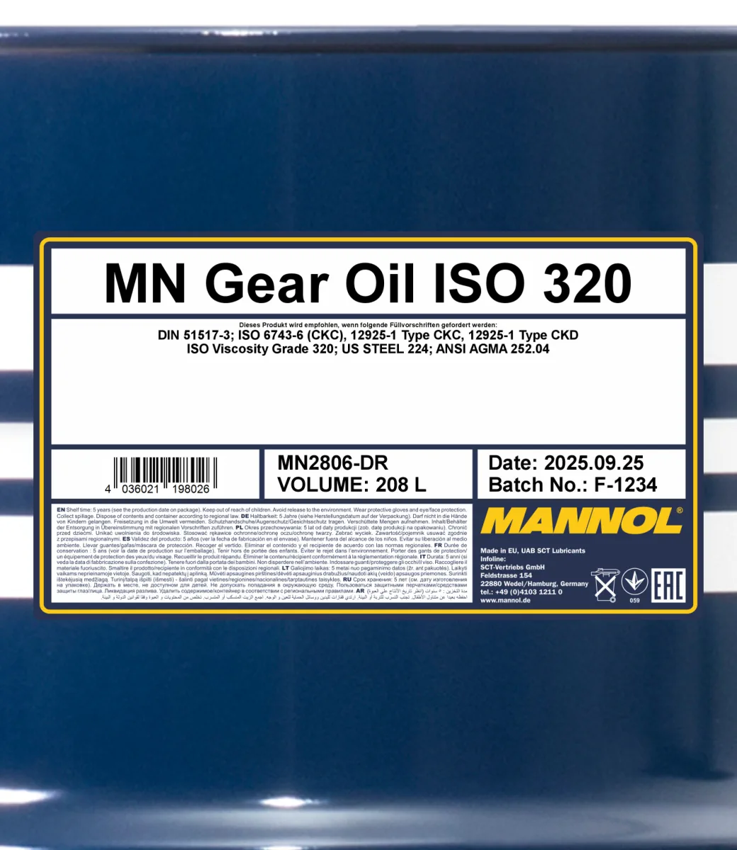 MANNOL Gear Oil ISO 320 2806 208L product image 2