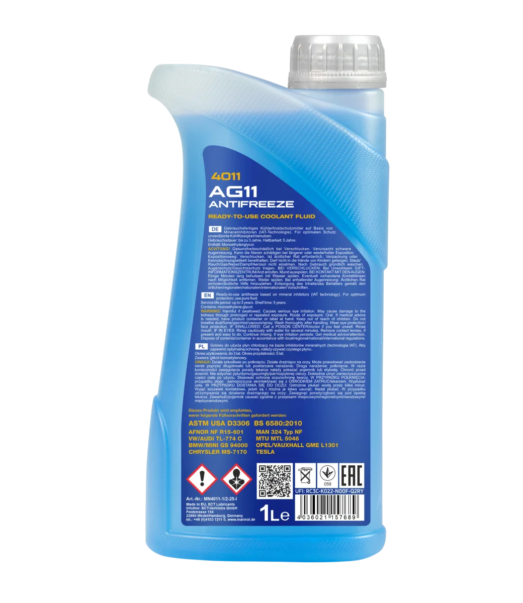 MANNOL Antifreeze AG11 (-40 C) Longterm 4011 صورة المنتج 2