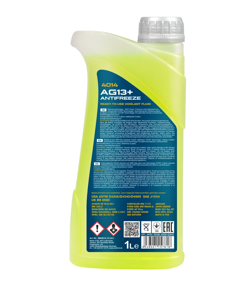 MANNOL Antifreeze AG13+ (-40 C) Advanced 4014 صورة المنتج 2