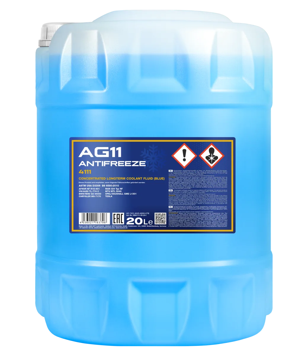 MANNOL Antifreeze AG11 Longterm 4111 مصنوعات تصویر
