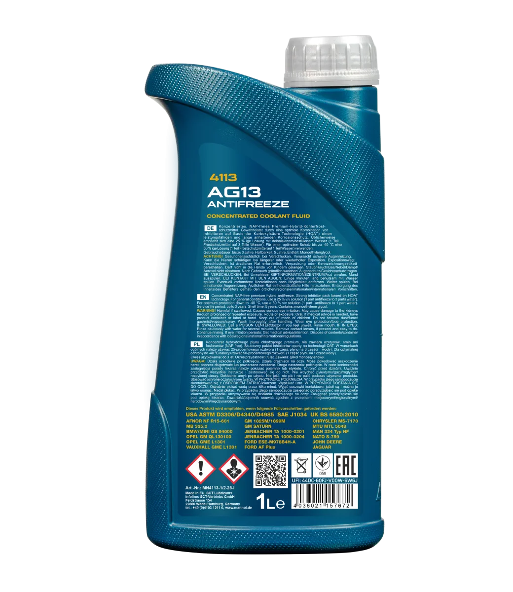 MANNOL Antifreeze AG13 Hightec 4113 صورة المنتج 2
