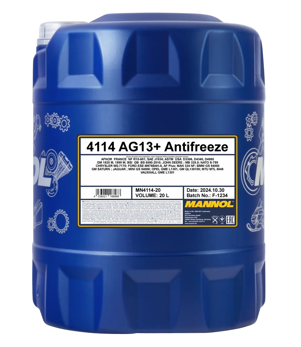 MANNOL Antifreeze AG13+ Advanced 4114 مصنوعات تصویر