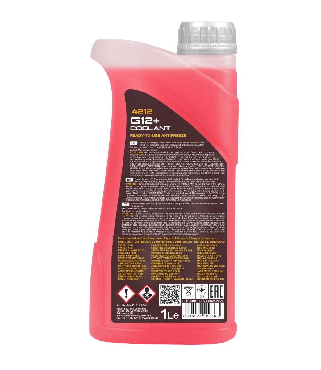 MANNOL Coolant G12+ 4212 مصنوعات تصویر 2
