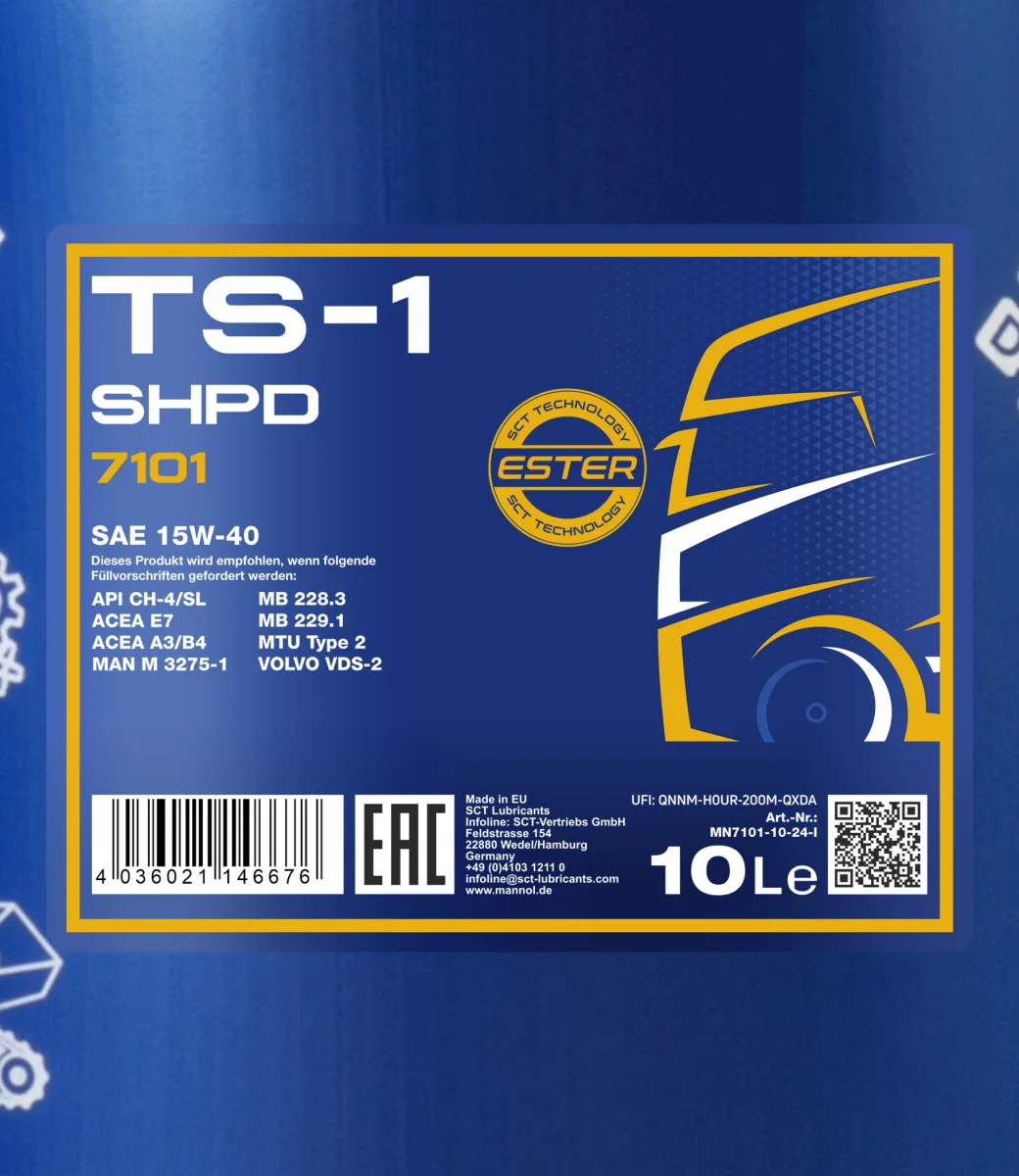 MANNOL TS-1 SHPD 15W-40 7101 10L product image 2