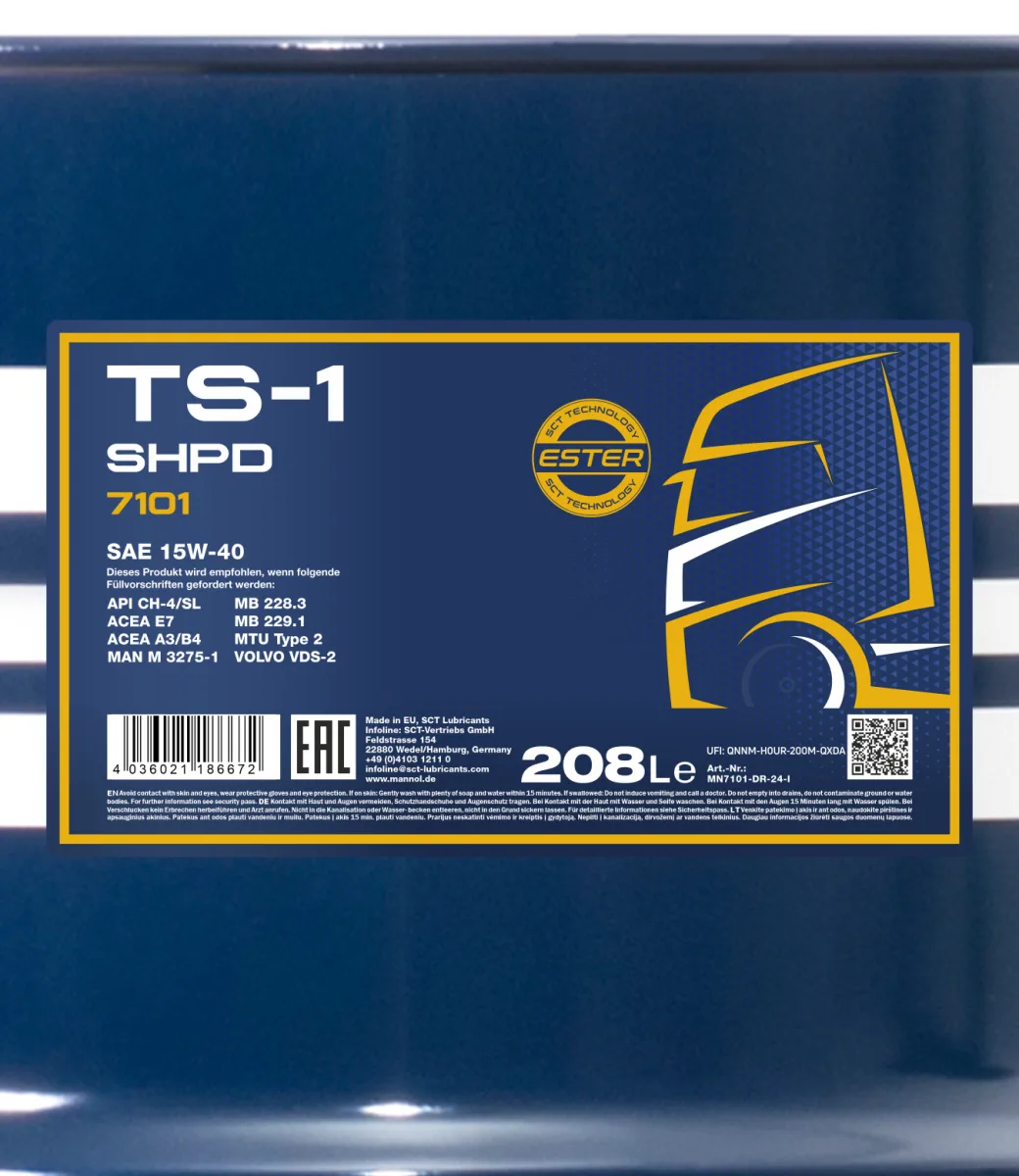 MANNOL TS-1 SHPD 15W-40 7101 صورة المنتج 2