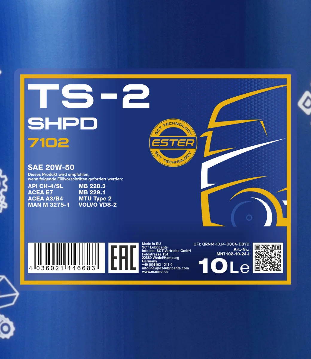 MANNOL TS-2 SHPD 20W-50 7102 10L product image 2