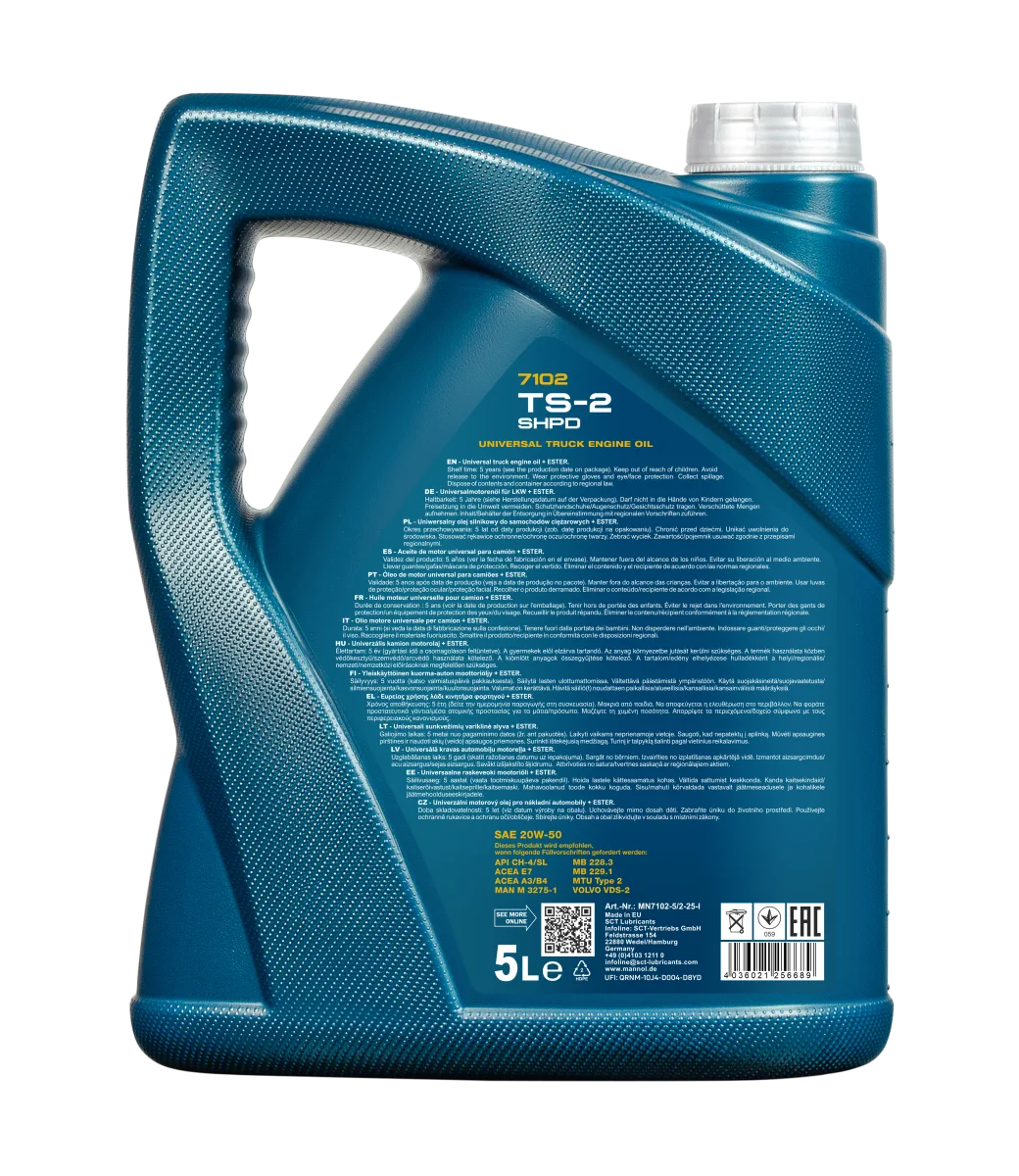 MANNOL TS-2 SHPD 20W-50 7102 5L product image 2