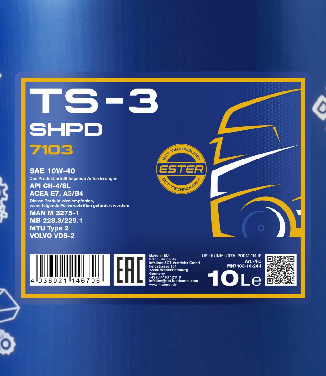 MANNOL TS-3 SHPD 10W-40 7103 صورة المنتج 2