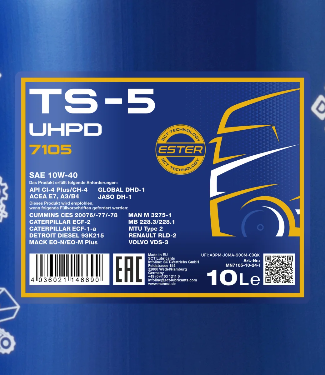 MANNOL TS-5 UHPD 10W-40 7105 مصنوعات تصویر 2