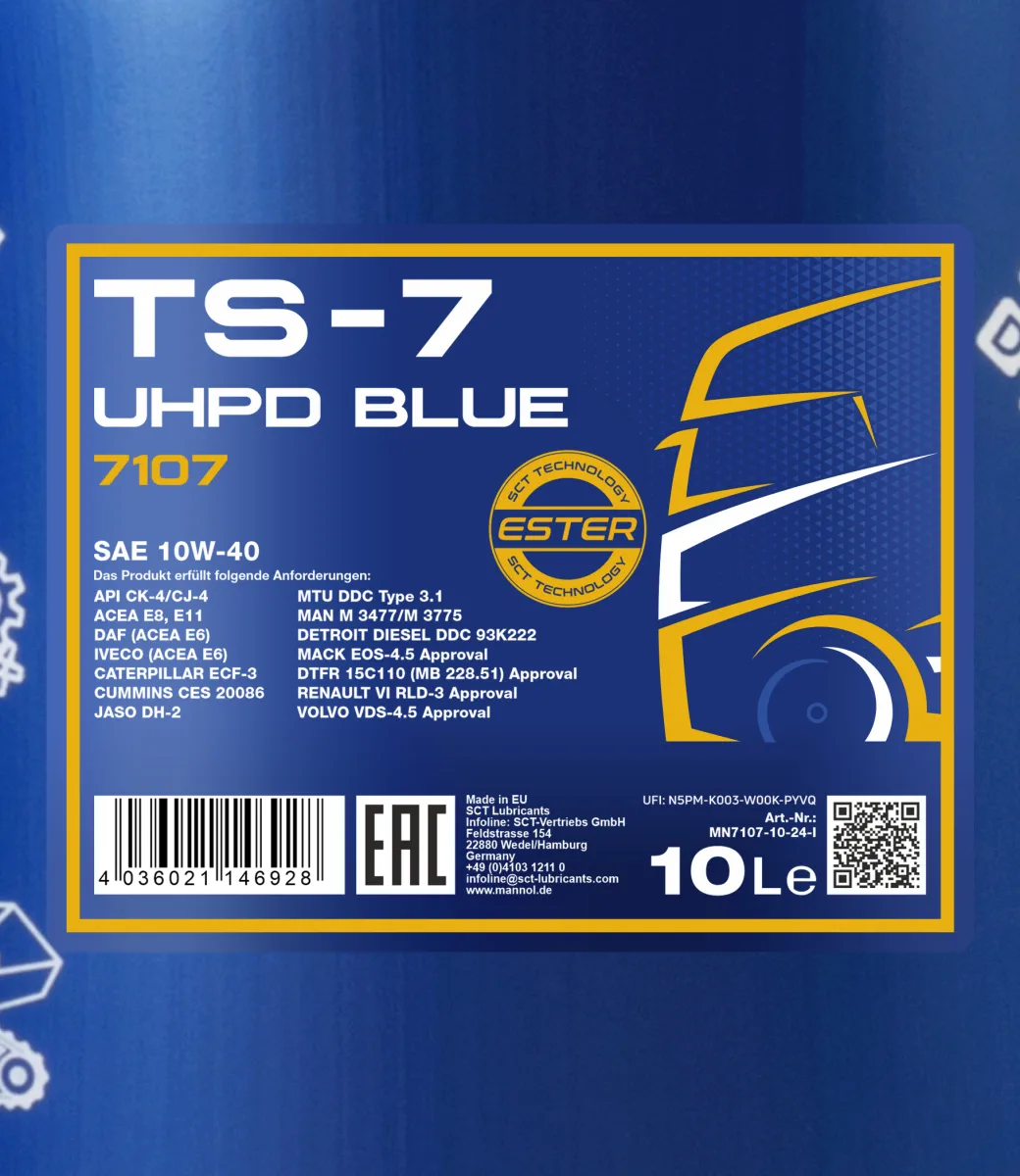 MANNOL TS-7 UHPD 10W-40 Blue 7107 صورة المنتج 2