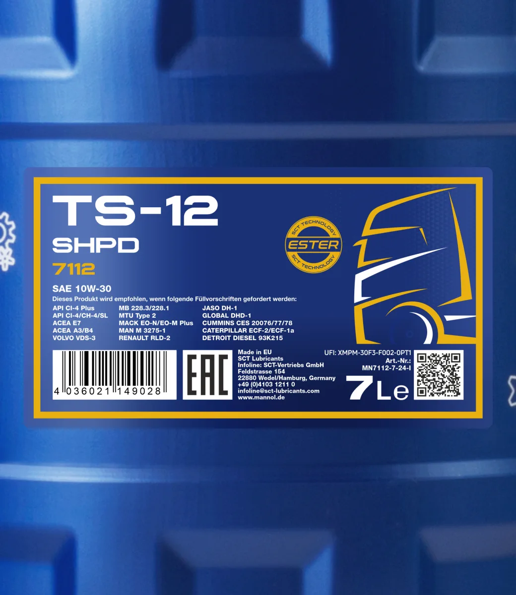 MANNOL TS-12 SHPD 10W-30 7112 صورة المنتج 2