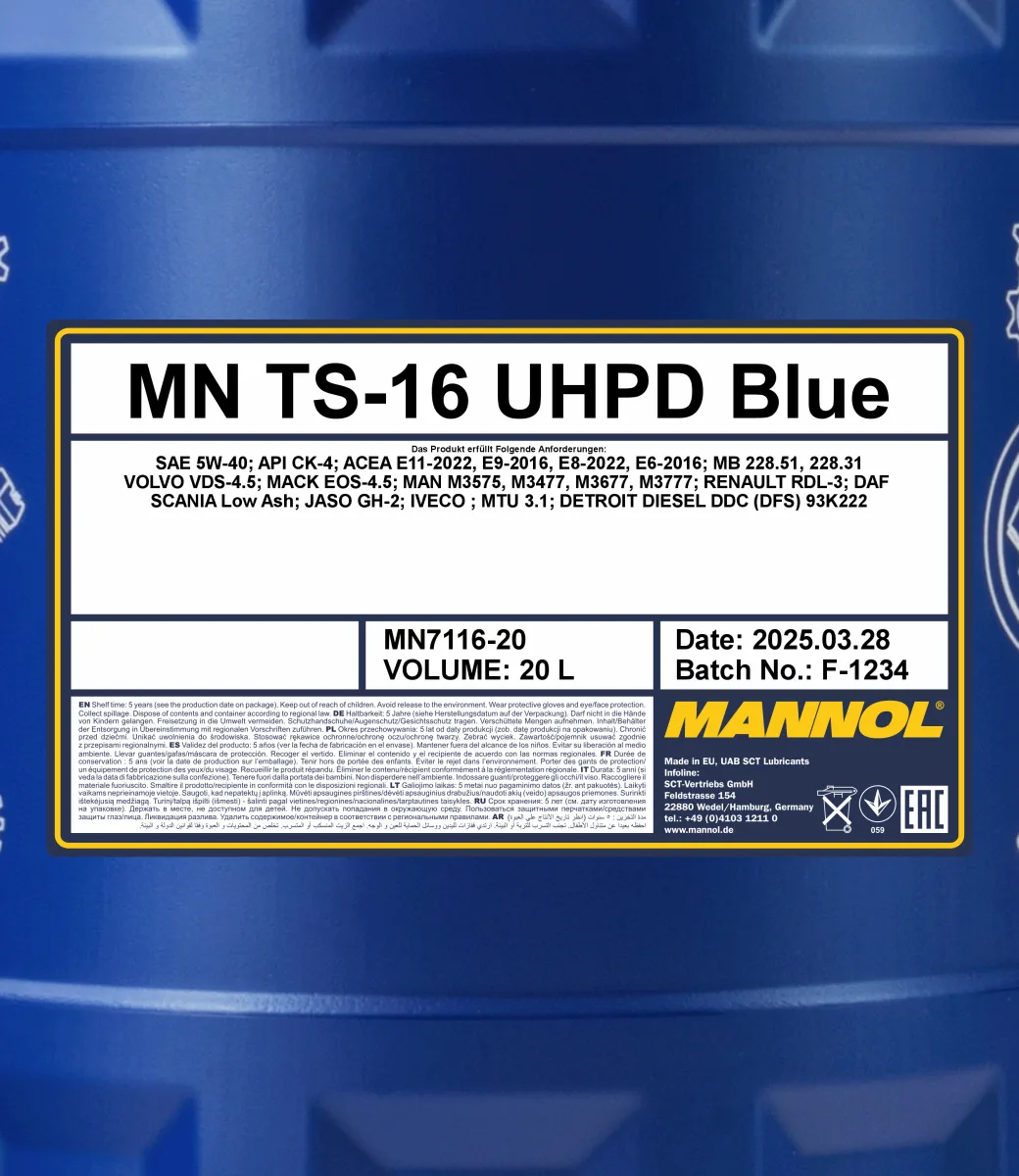 MANNOL TS-16 UHPD Blue 7116 صورة المنتج 2