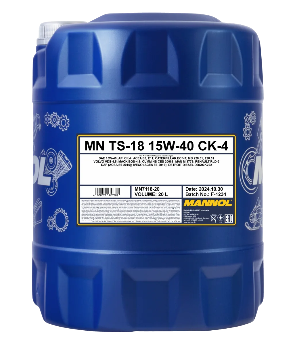 MANNOL TS-18 15W-40 CK-4 7118 20L product image