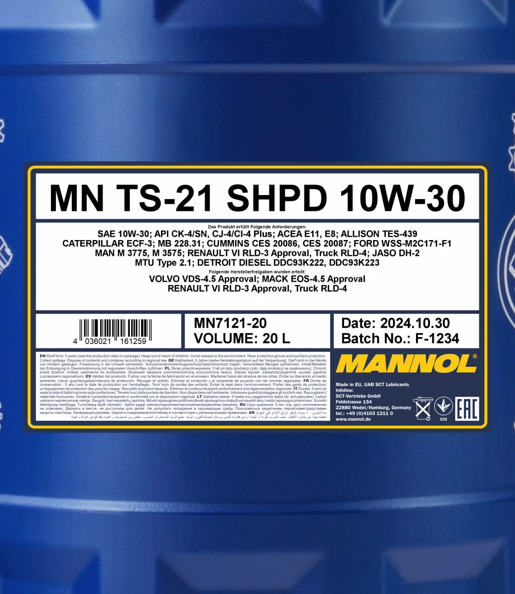 MANNOL TS-21 SHPD 10W-30 7121 صورة المنتج 2