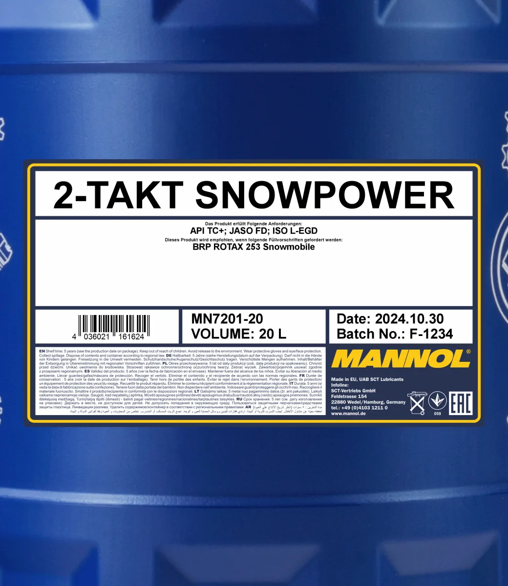MANNOL 2-Takt Snowpower 7201 مصنوعات تصویر 2