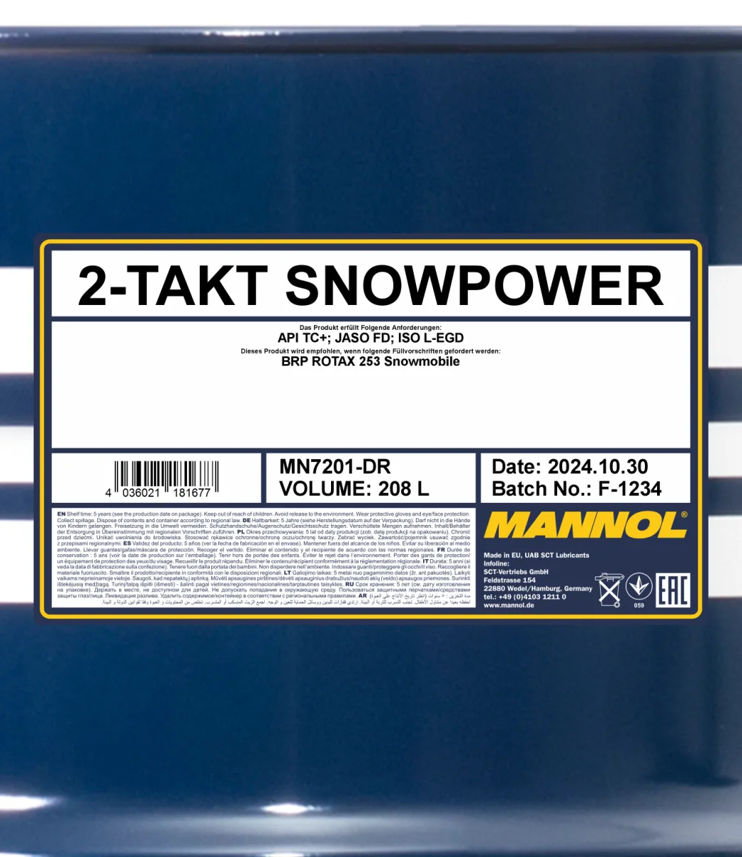 MANNOL 2-Takt Snowpower 7201 مصنوعات تصویر 2