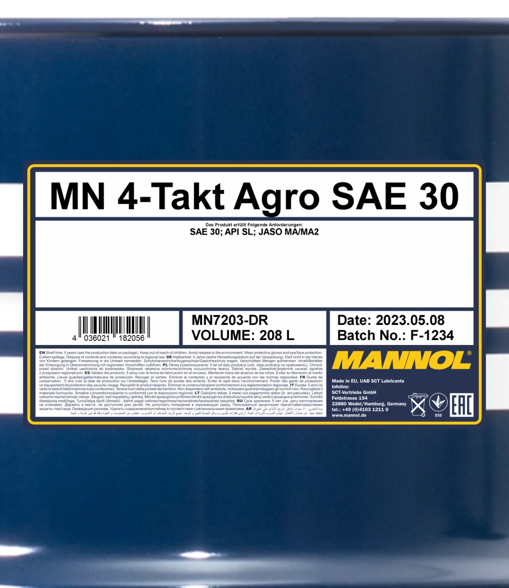 MANNOL 4-Takt Agro SAE 30 7203 صورة المنتج 2