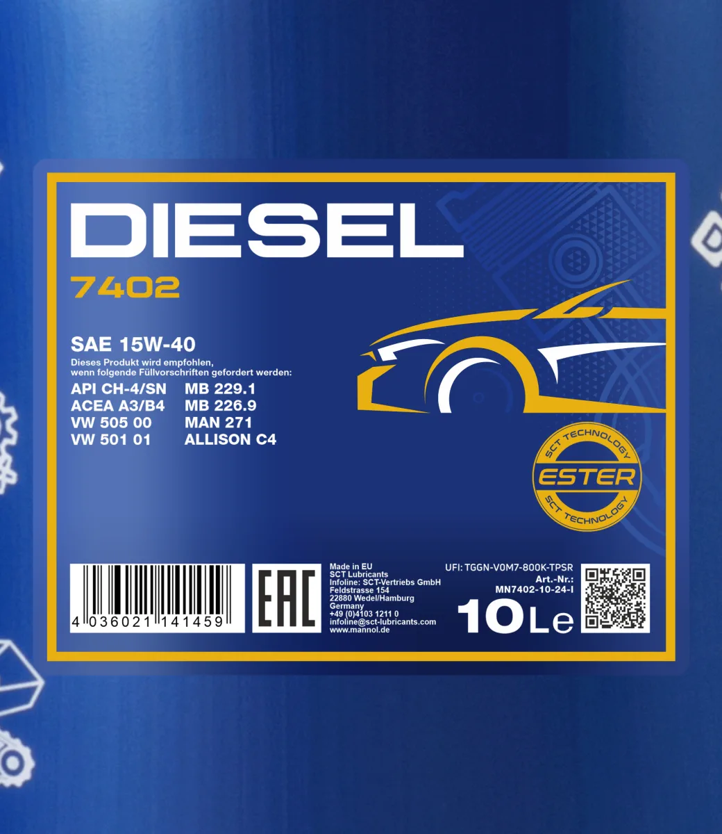 MANNOL Diesel 15W-40 7402 10L product image 2