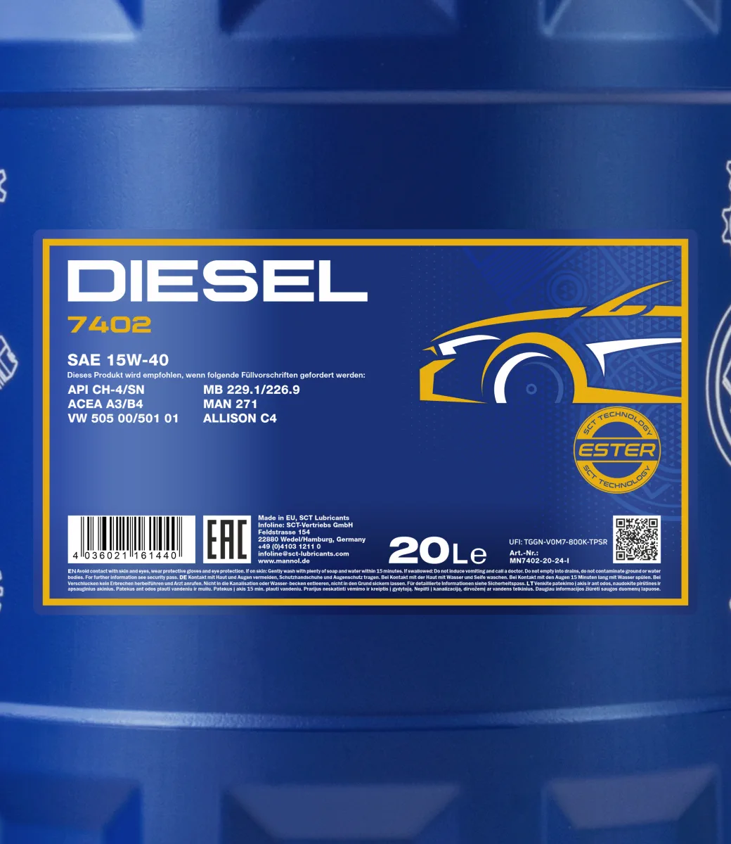 MANNOL Diesel 15W-40 7402 مصنوعات تصویر 2