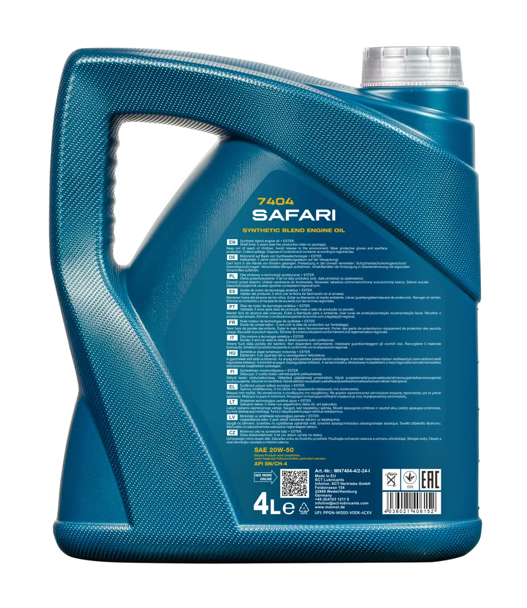 MANNOL Safari 20W-50 7404 مصنوعات تصویر 2