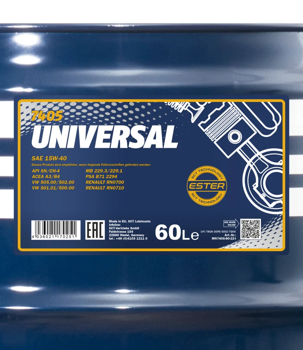 MANNOL Universal 15W-40 7405 60L product image 2
