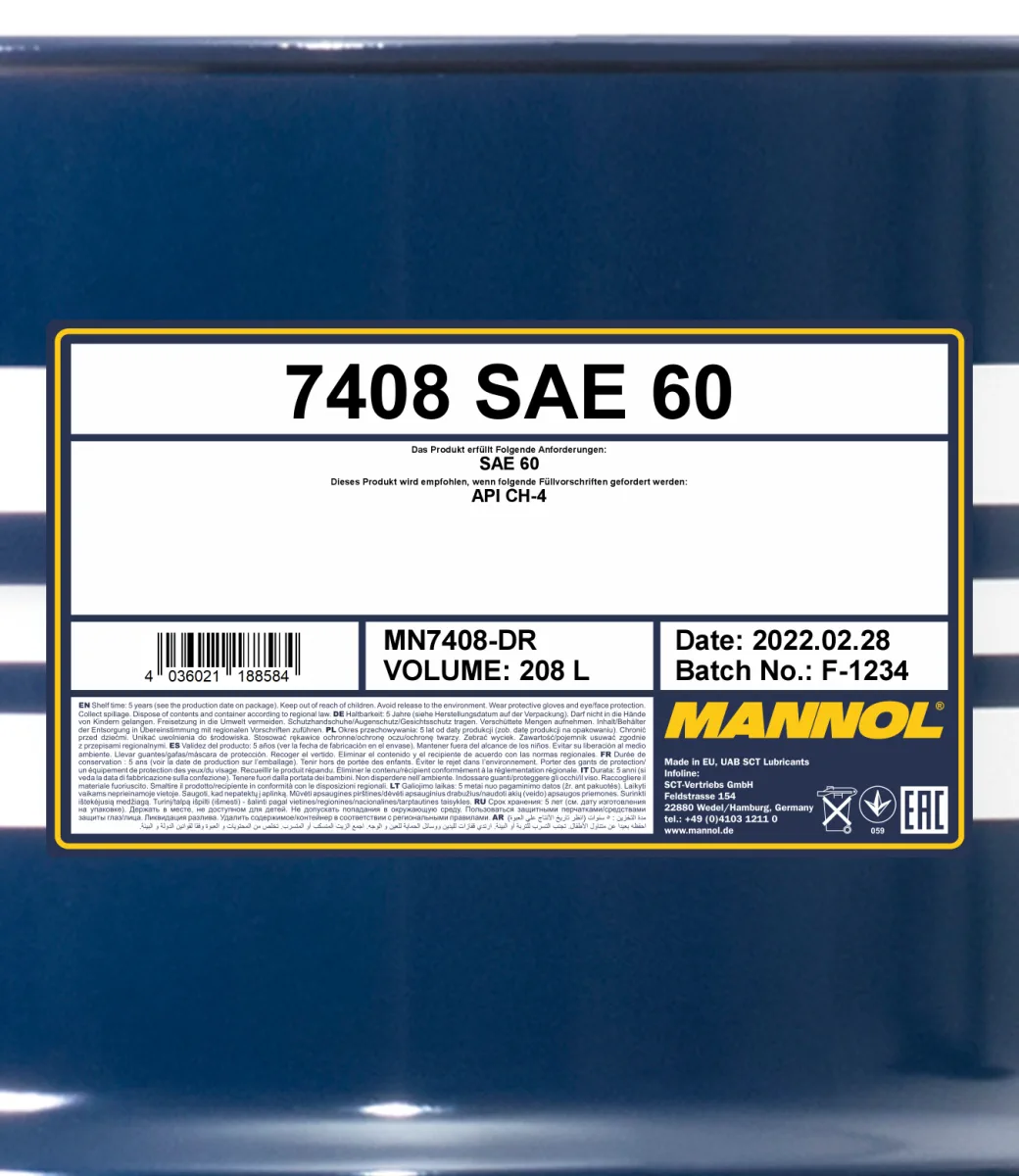 MANNOL SAE 60 7408 208L product image 2