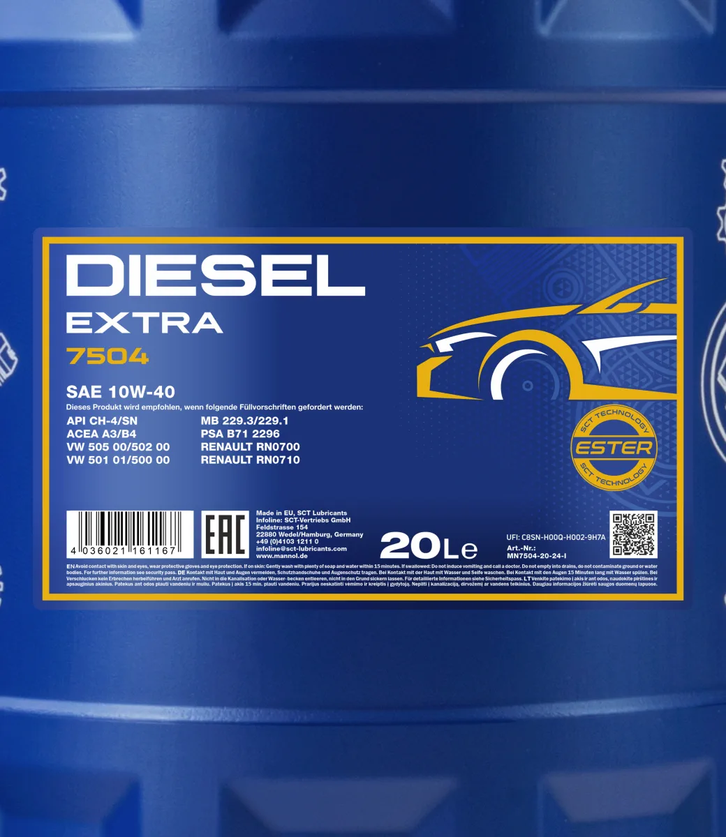 MANNOL Diesel Extra 10W-40 7504 20L product image 2