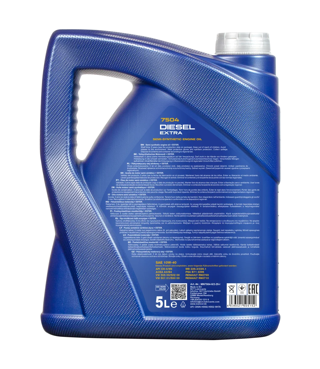MANNOL Diesel Extra 10W-40 7504 5L product image 2