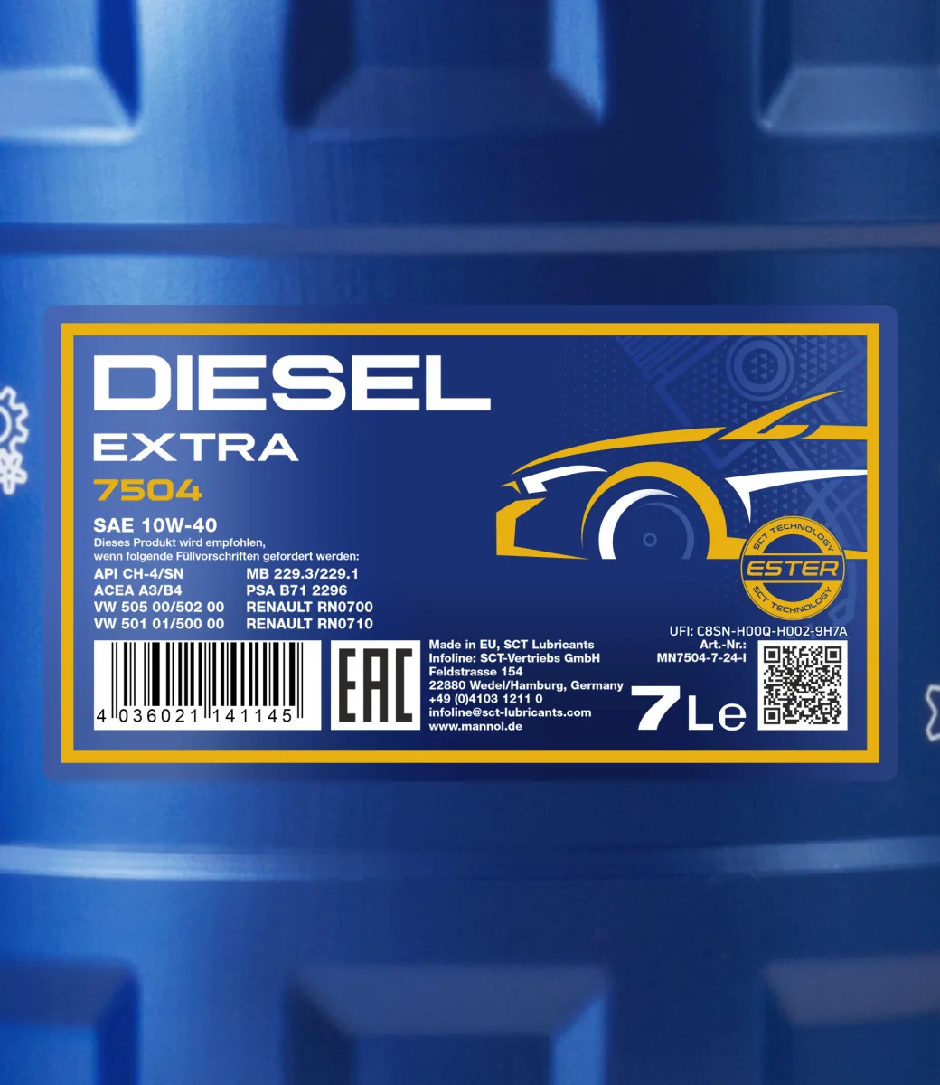 MANNOL Diesel Extra 10W-40 7504 7L product image 2