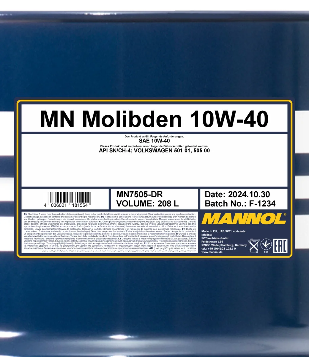 MANNOL Molibden 10W-40 7505 صورة المنتج 2