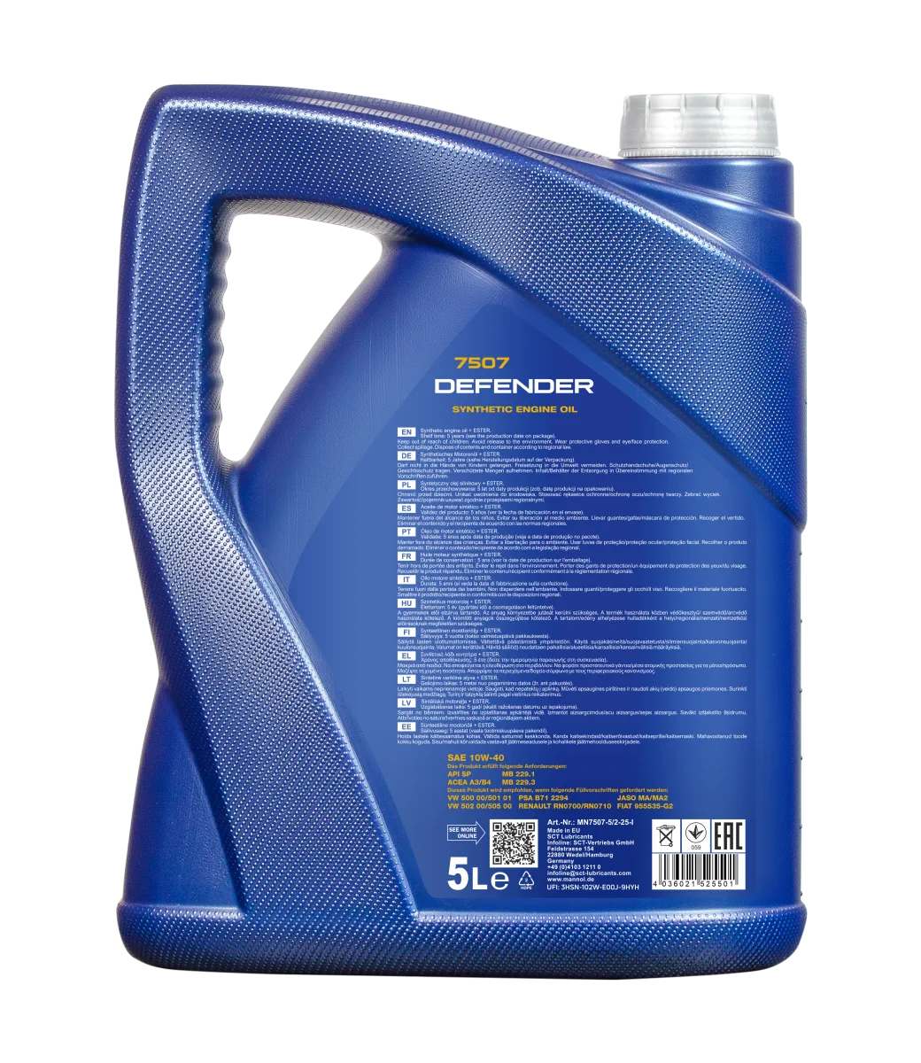 MANNOL Defender 10W-40 7507 مصنوعات تصویر 2