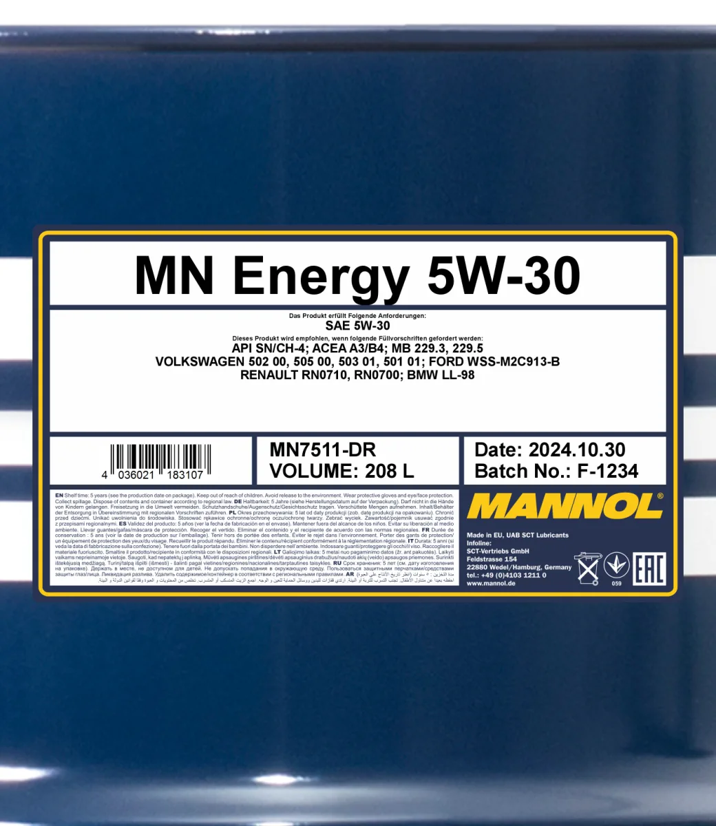 MANNOL Energy 5W-30 7511 مصنوعات تصویر 2