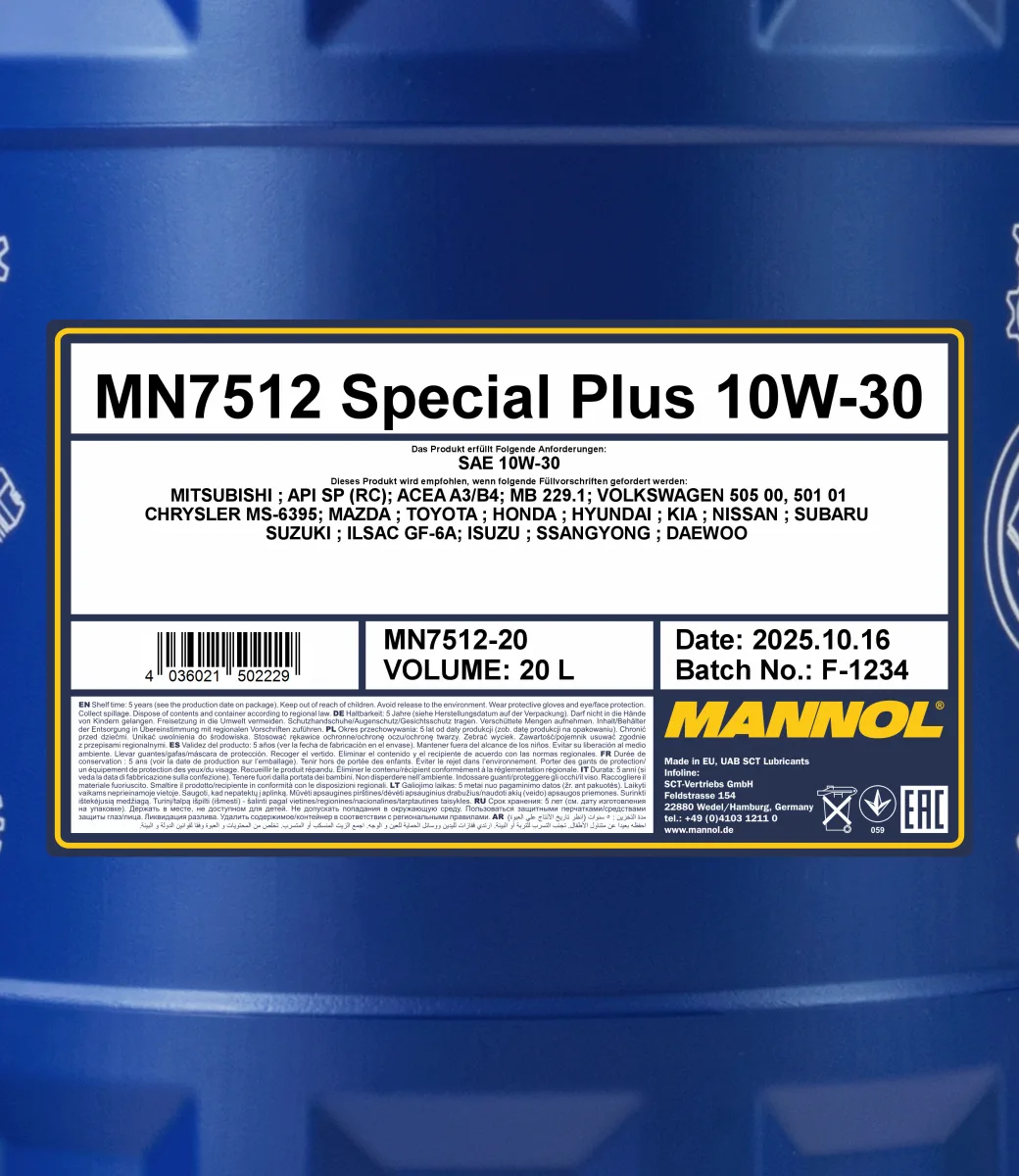MANNOL Special Plus 10W-30 7512 20L product image 2