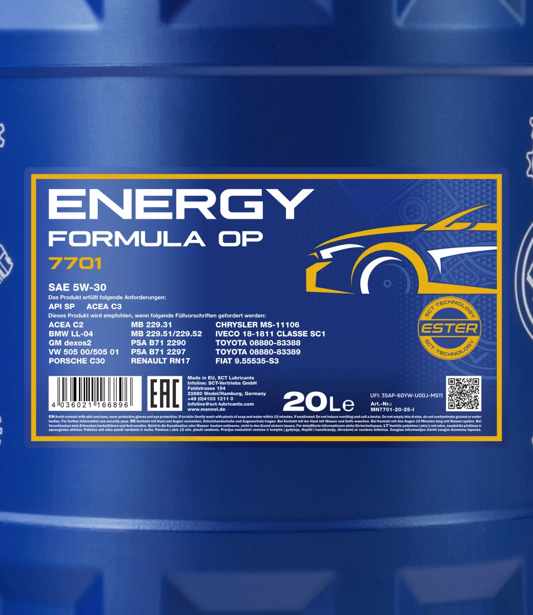 MANNOL Energy Formula OP 5W-30 7701 20L product image 2