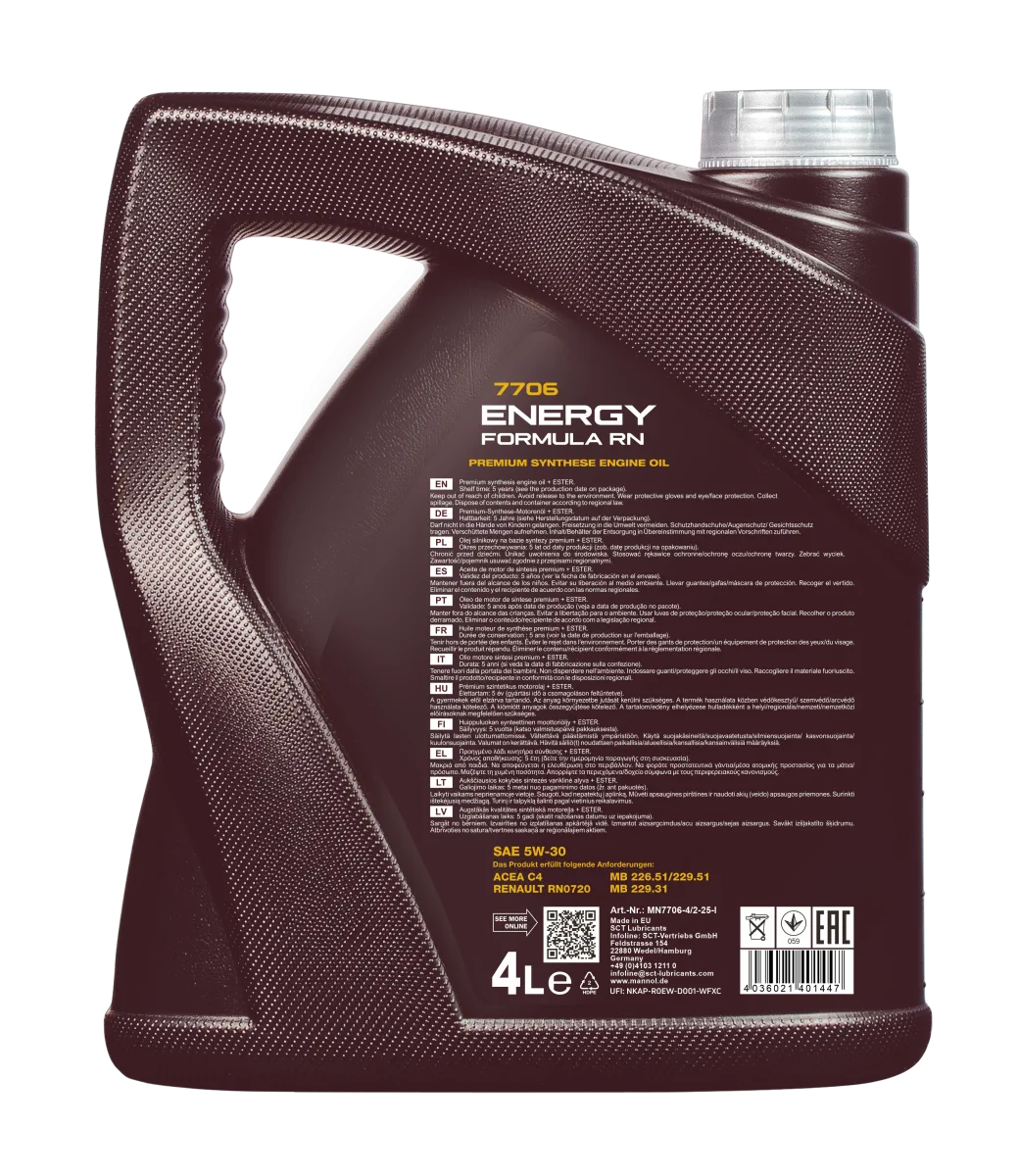 MANNOL Energy Formula RN 5W-30 7706 مصنوعات تصویر 2