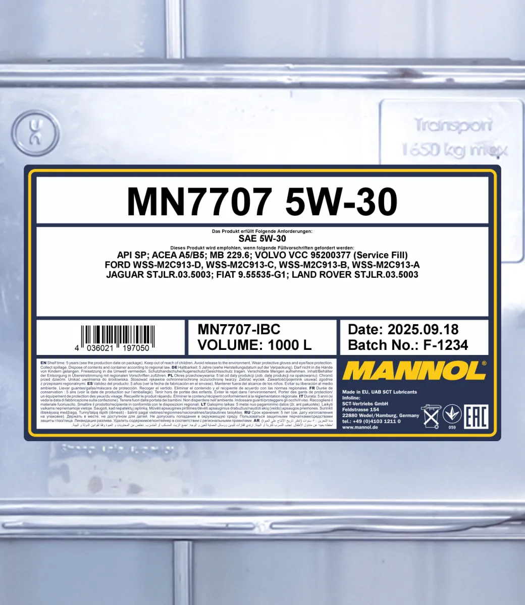 MANNOL Energy Formula FR 5W-30 7707 1000L product image 2