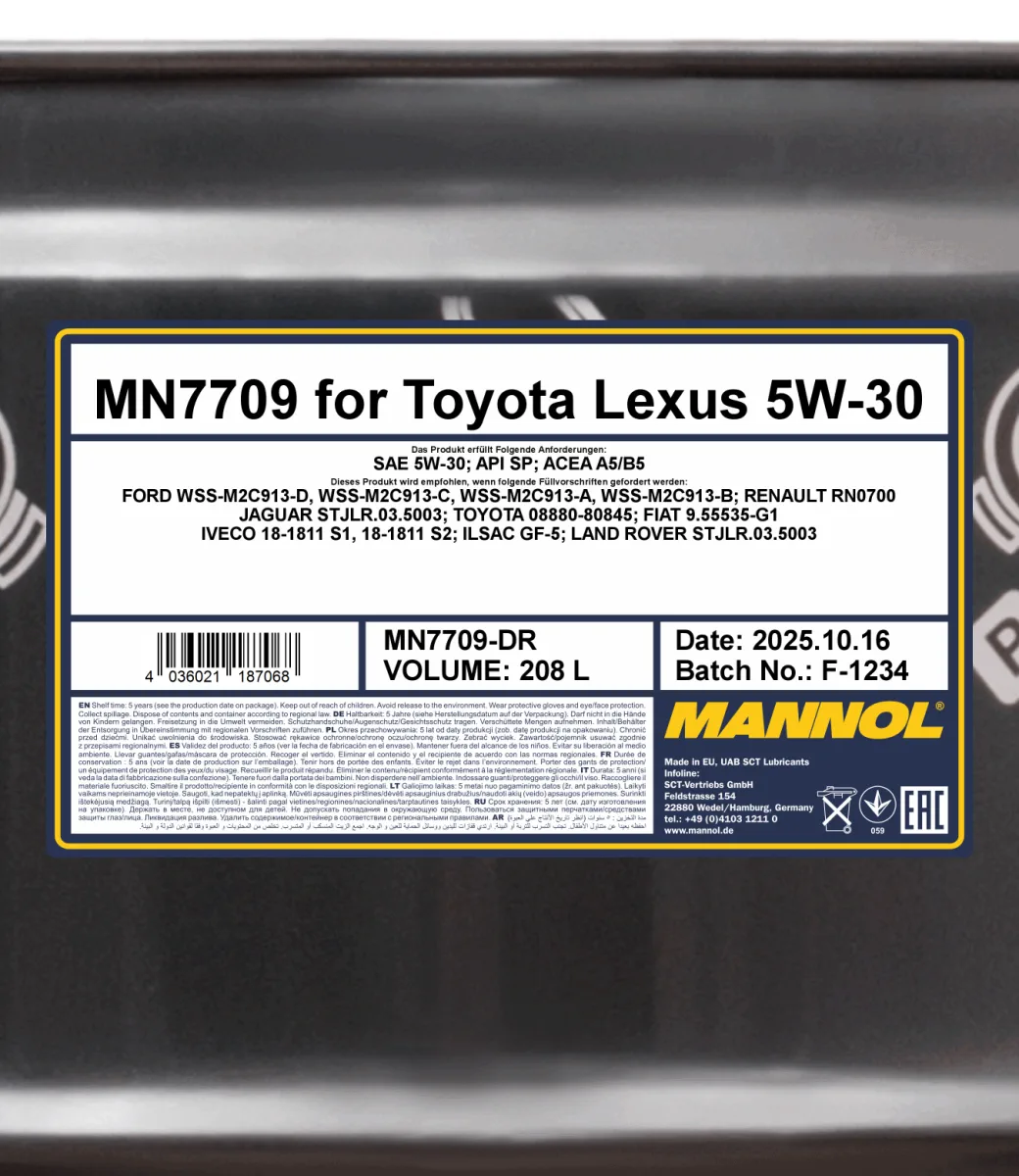 MANNOL for Toyota Lexus 5W-30 7709 صورة المنتج 2