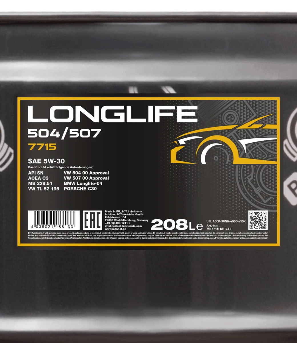MANNOL Longlife 504/507 5W-30 7715 مصنوعات تصویر 2
