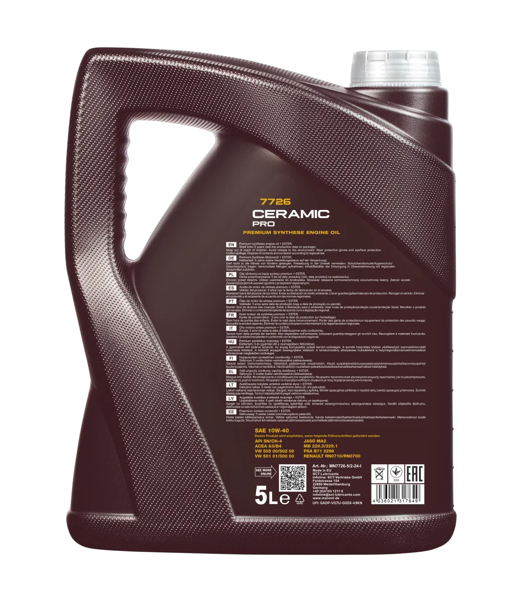 MANNOL Ceramic Pro 10W-40 7726 5 L product image 2