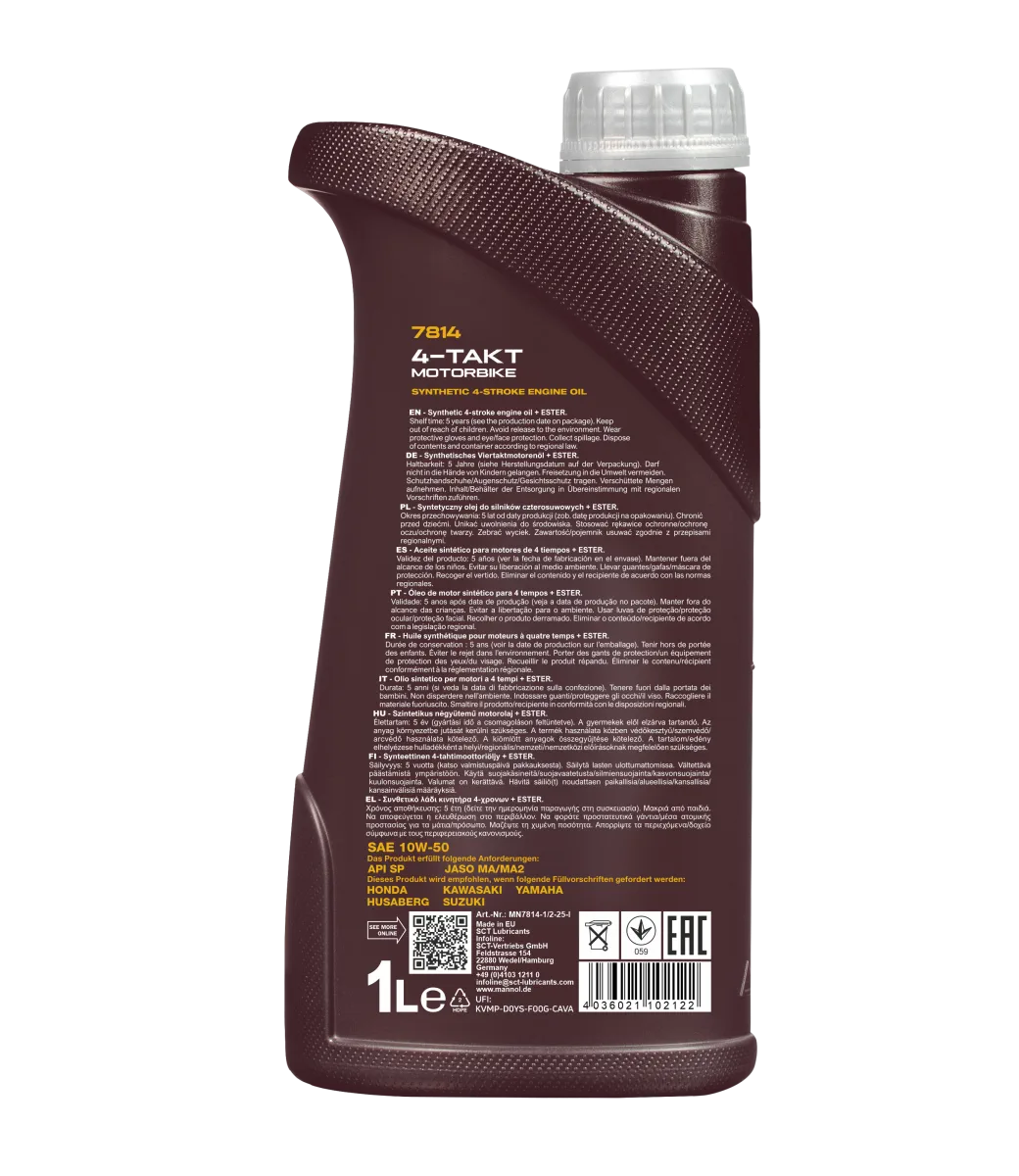 MANNOL 4-Takt Motorbike 10W-50 7814 مصنوعات تصویر 2