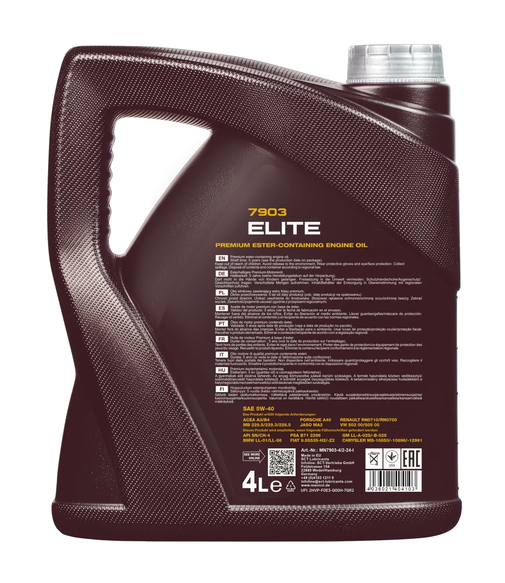 MANNOL Elite 5W-40 7903 مصنوعات تصویر 2