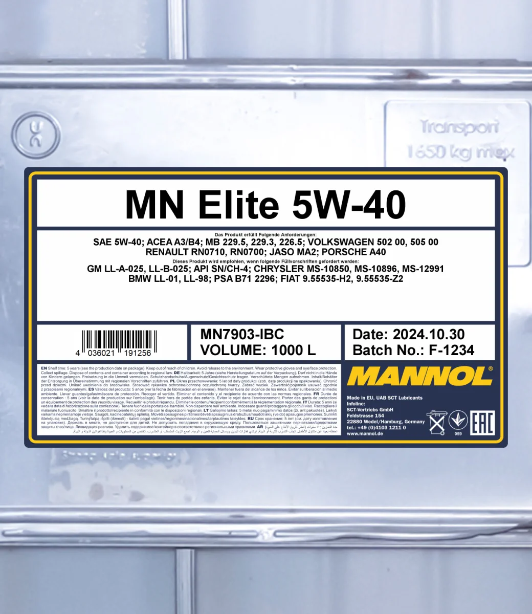 MANNOL Elite 5W-40 7903 مصنوعات تصویر 2
