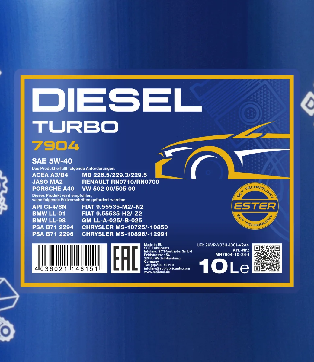MANNOL Diesel Turbo 5W-40 7904 مصنوعات تصویر 2