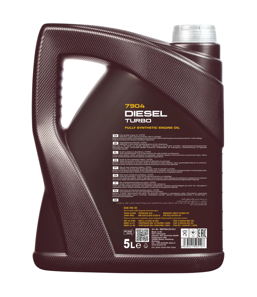 MANNOL Diesel Turbo 5W-40 7904 5L product image 2