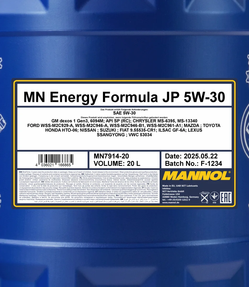 MANNOL Energy Formula JP 5W-30 7914 مصنوعات تصویر 2
